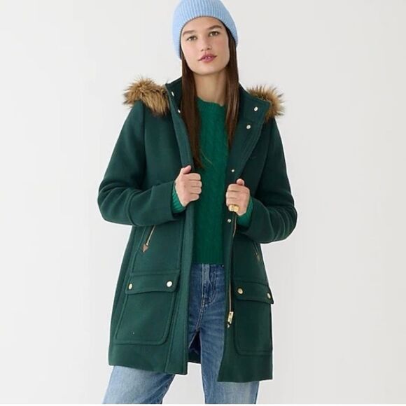 J.Crew Mercantile Vail Parka, hunters green, Size 2 - Picture 1 of 15